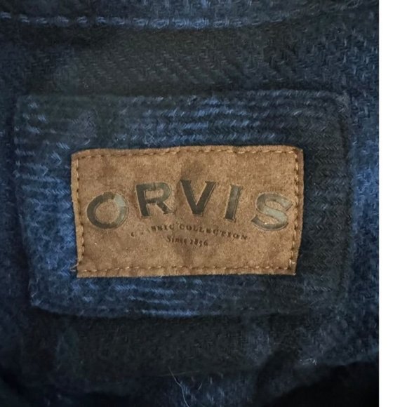 Orvis Flannel Shackets Blue/Black Size Medium - Picture 8 of 8